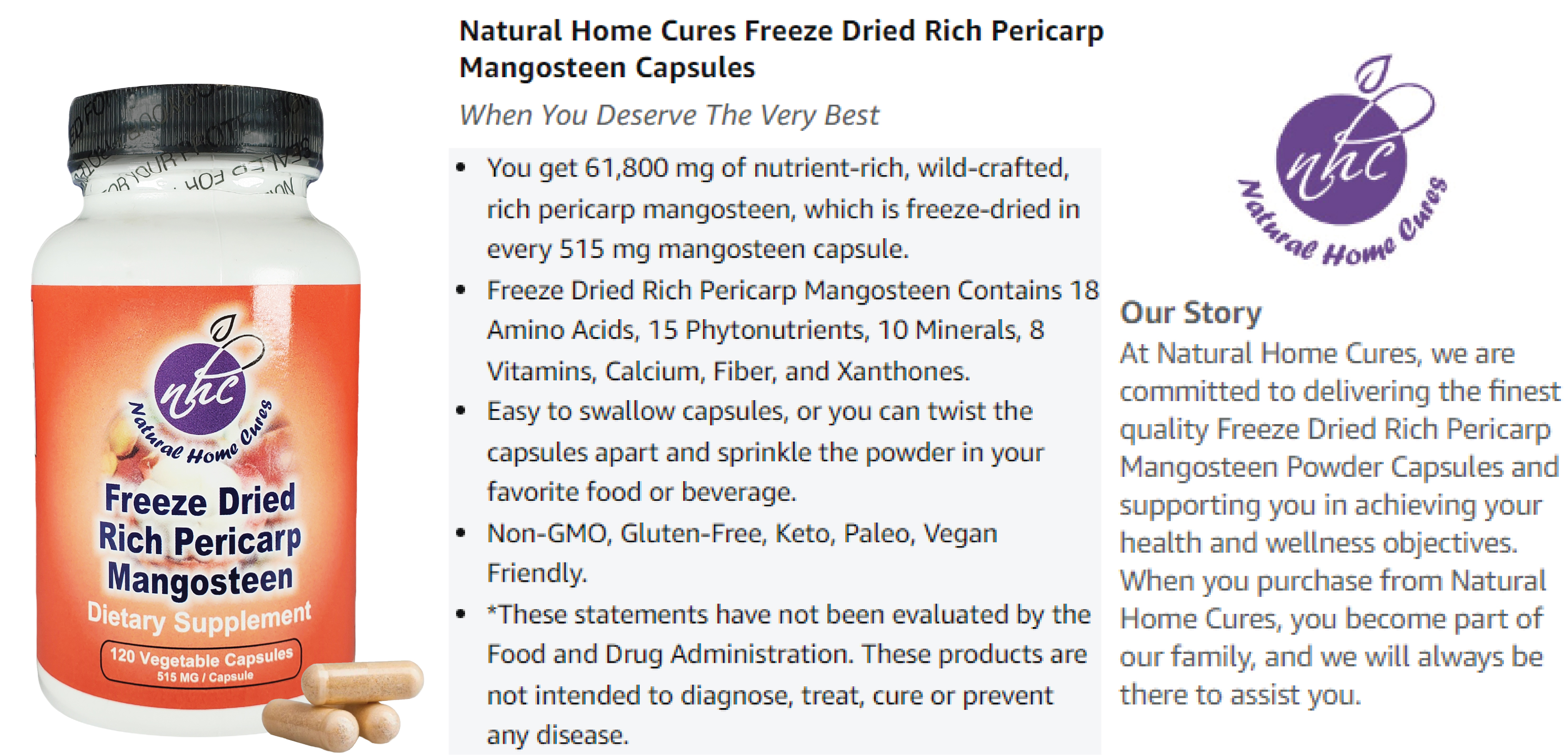 Natural Home Cures Freeze Dried Rich Pericarp Mangosteen Our Story