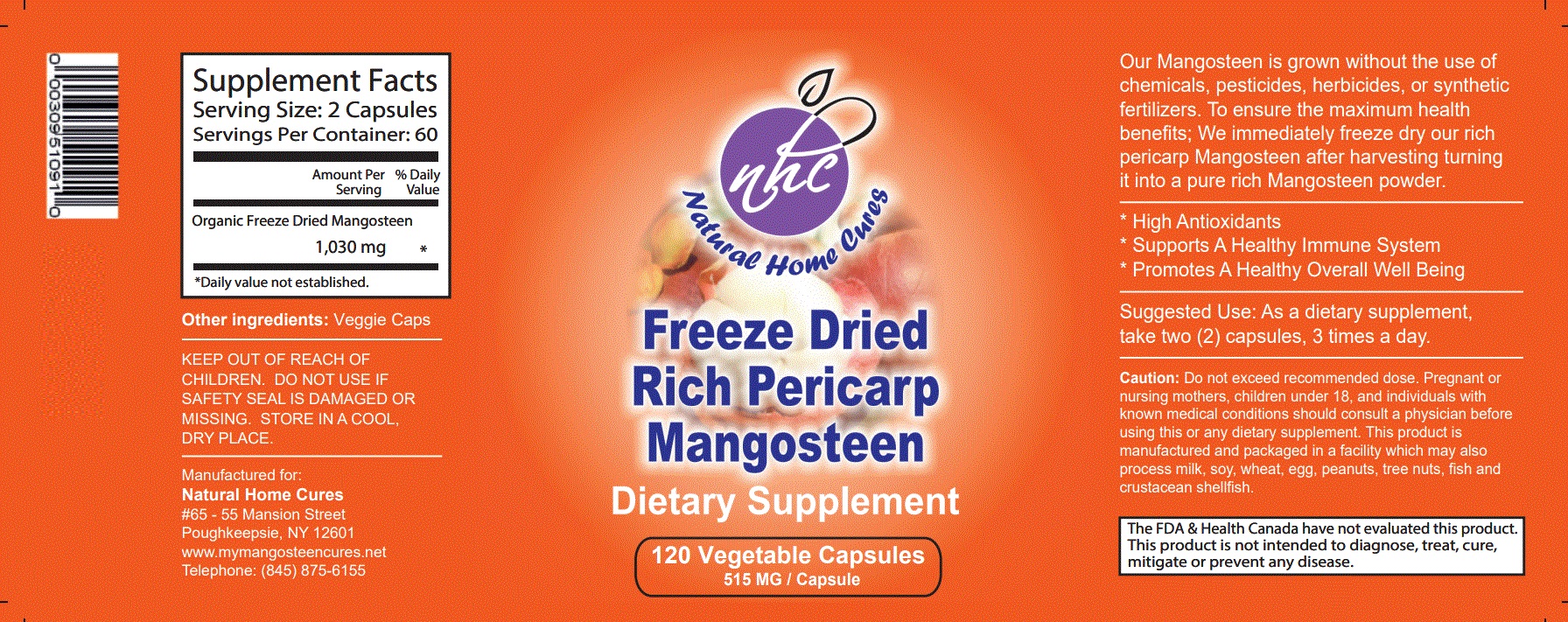 Mangosteen Product Label